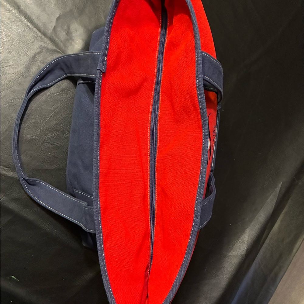 Disney Cruise Line Red & Blue Canvas Tote Bag Very Good Condition - Picture 4 of 10